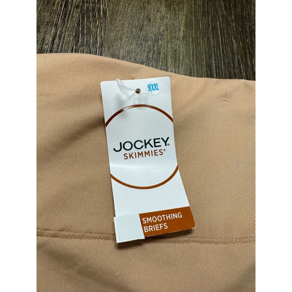 Jockey Skimmies Smoothing Briefs Nude Beige High Rise Panties‎ XXL 9 New
